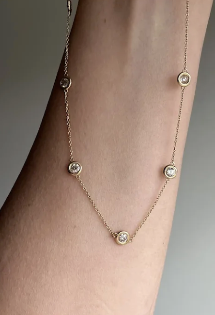 14k Yellow Gold 2.20 Ctw Natural Diamonds By The Yard
