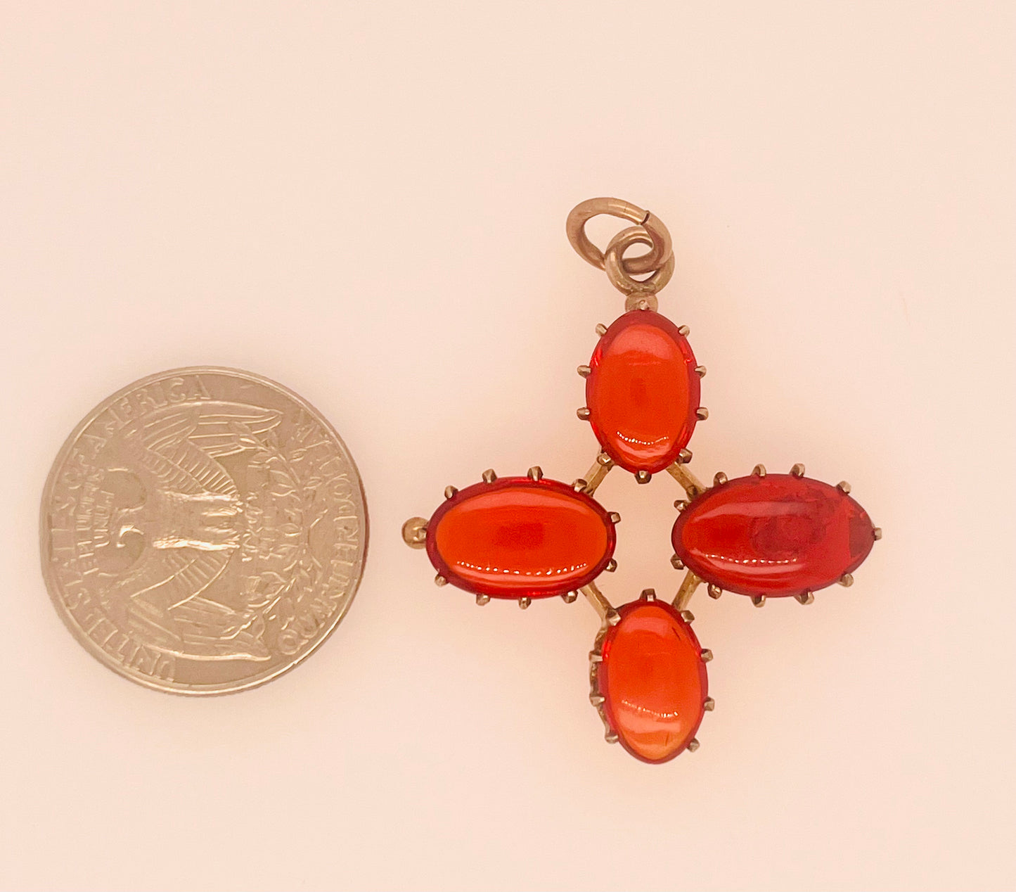 Antique Mexican Fire Opal Pendant