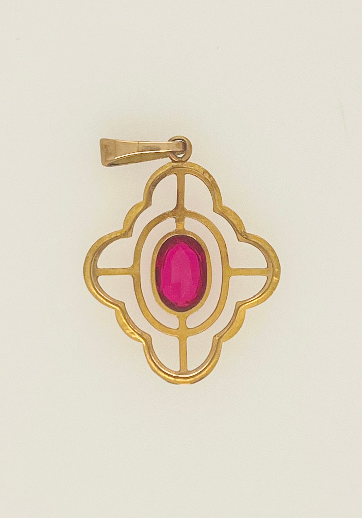Antique Art Deco Ruby Pendant