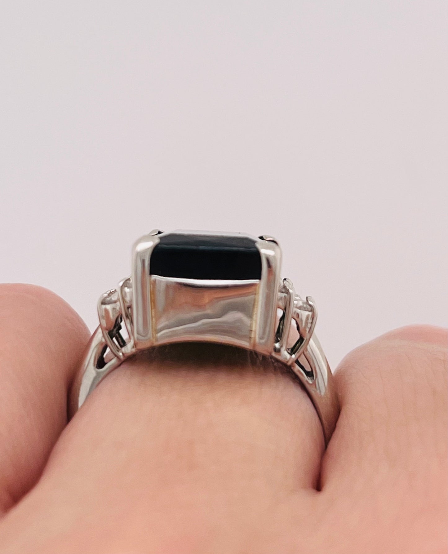 Stunning Platinum Green Tourmaline and Diamond Statement Ring