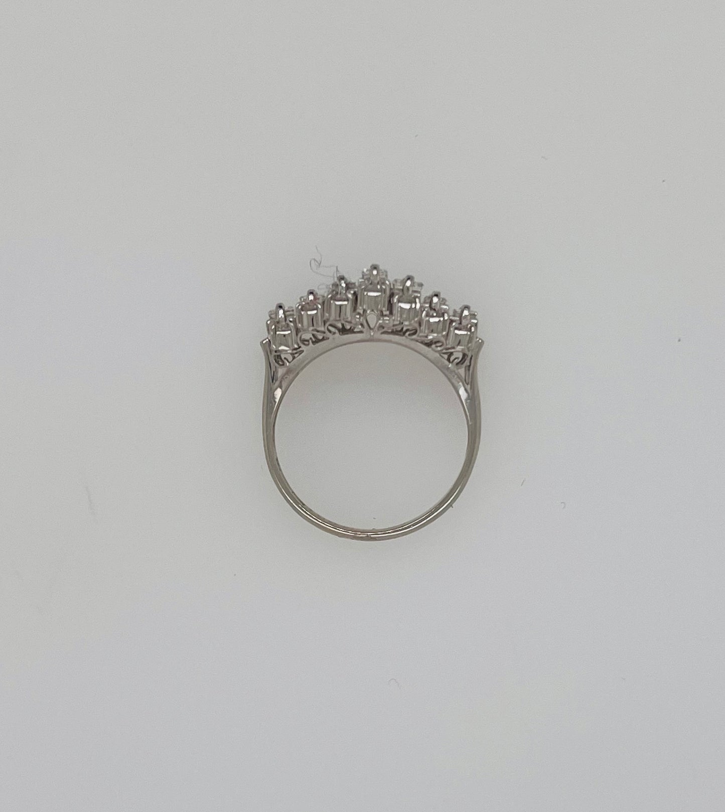 Double Row Diamond and Platinum Band