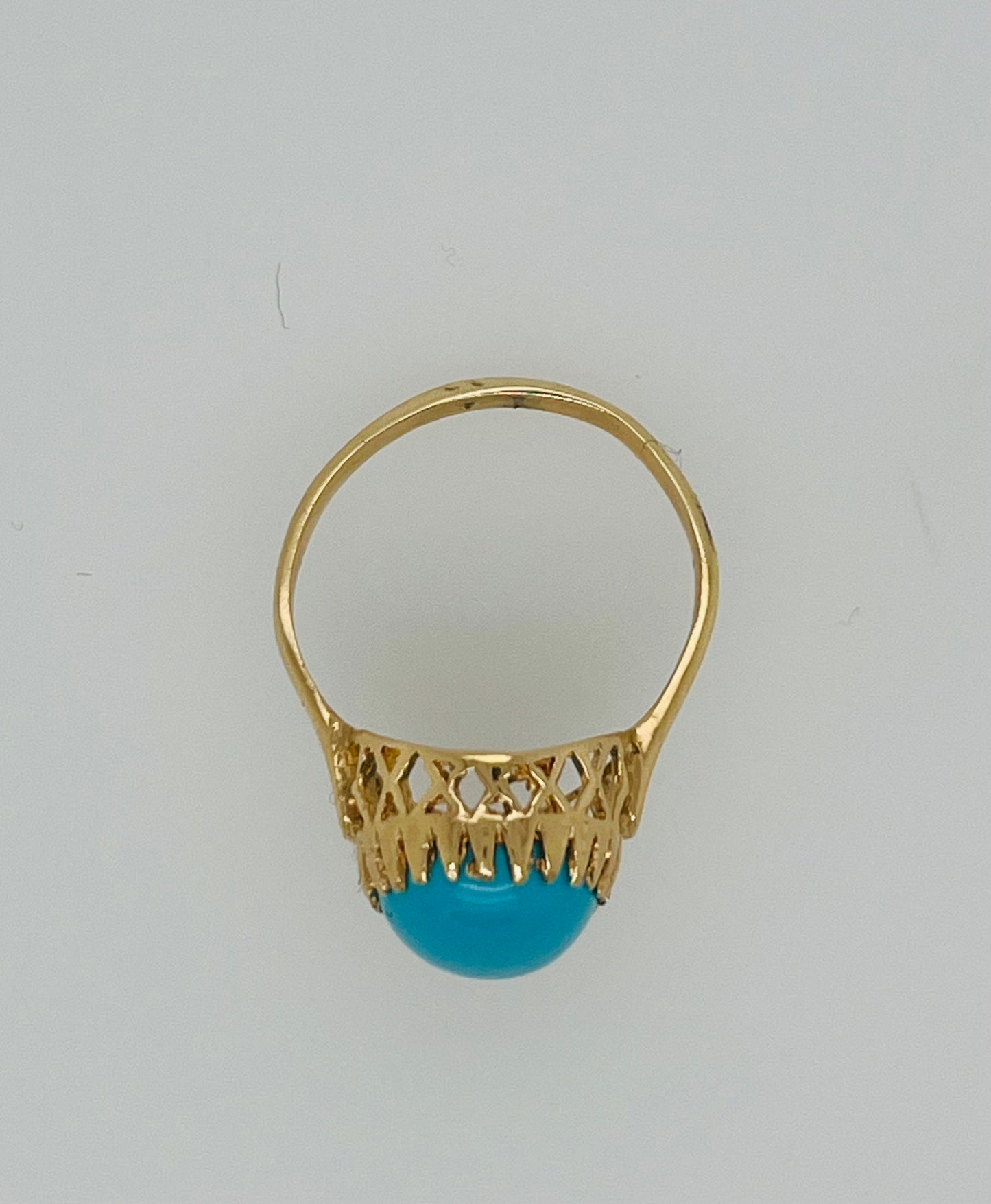 Vintage Persian Turquoise 14k Ring