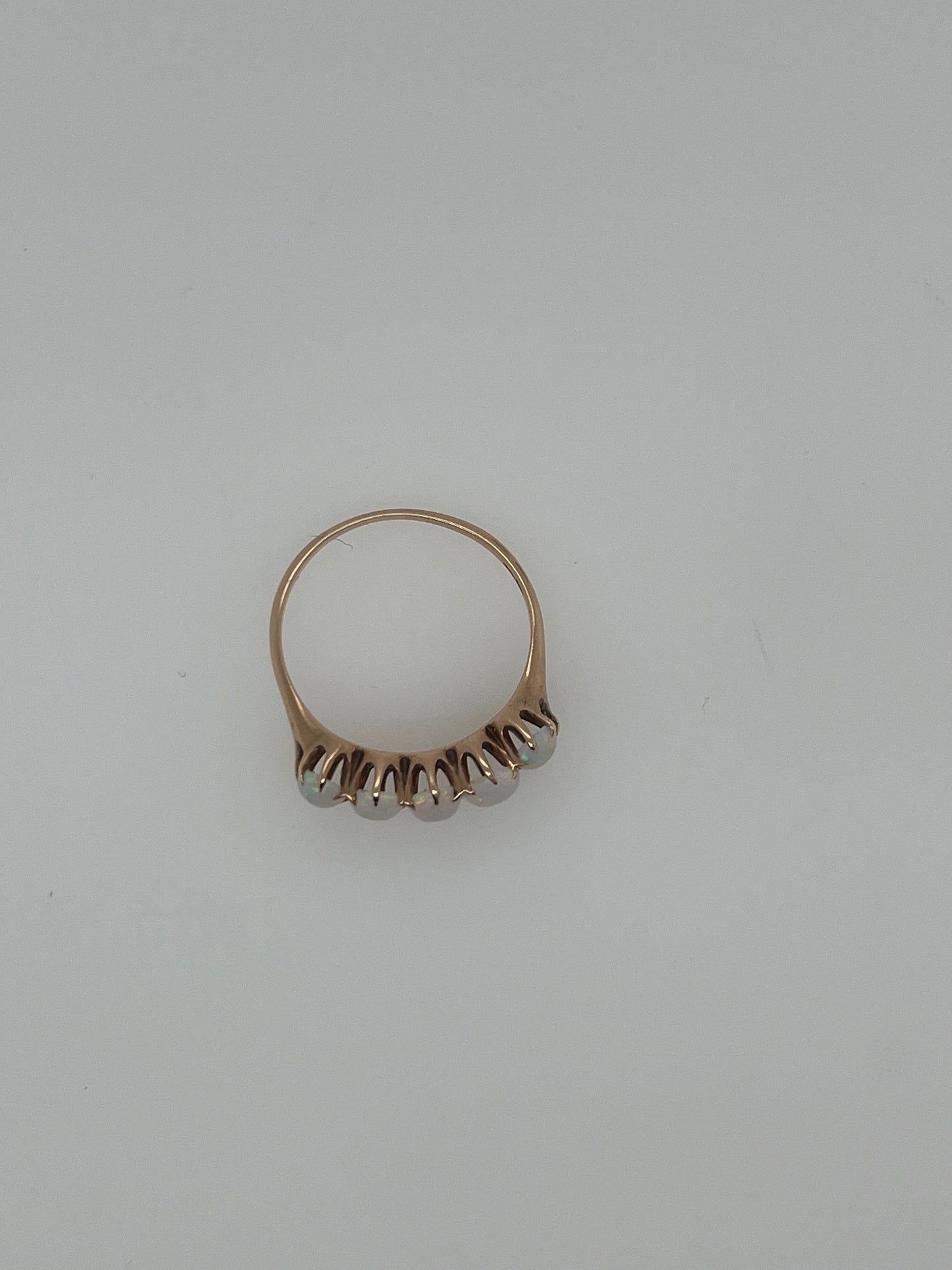 Antique Victorian 14k 5 Stone Opal Ring