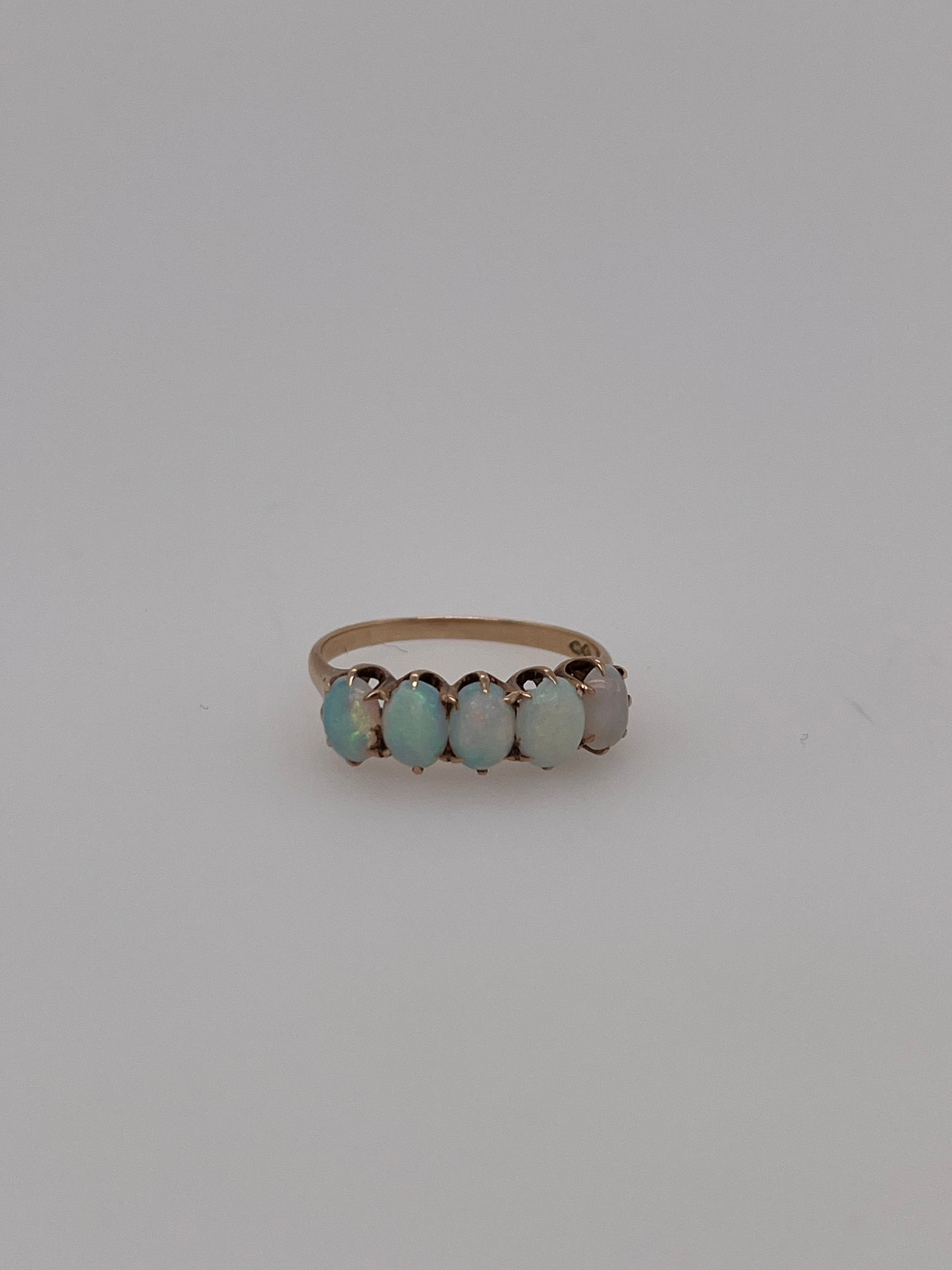 Antique Victorian 14k 5 Stone Opal Ring