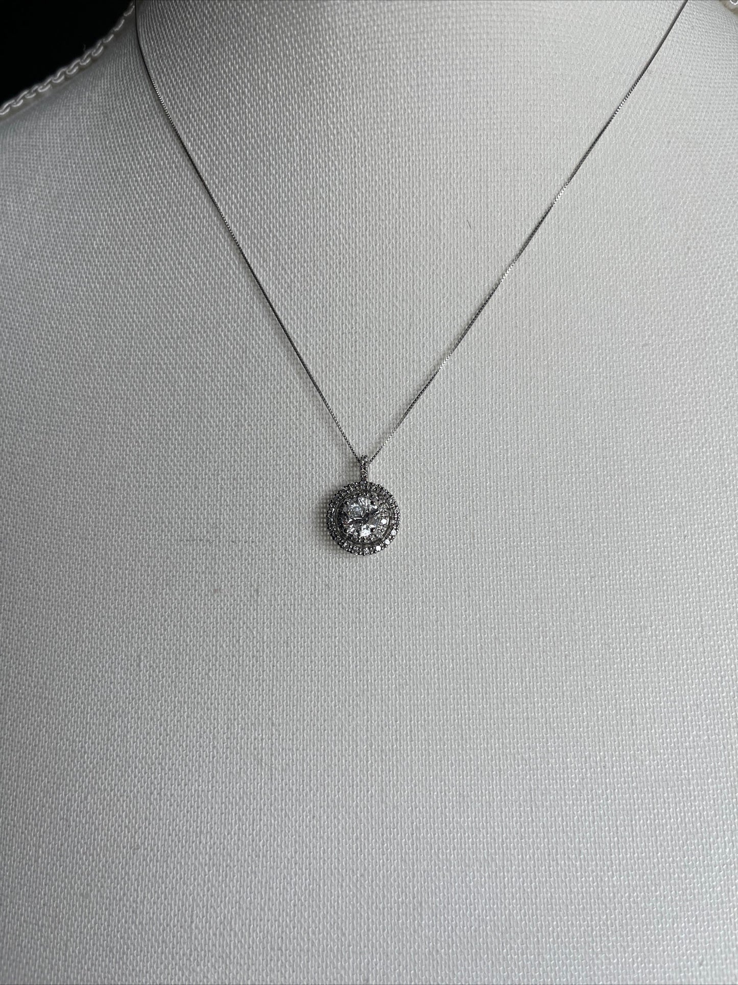 1.33 Platinum Diamond Solitaire Necklace