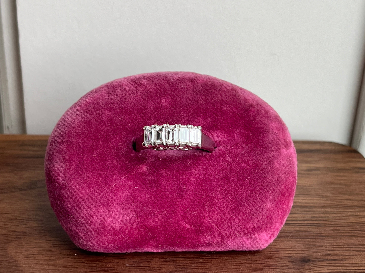 5 Stone Emerald Cut Diamond Band Ring