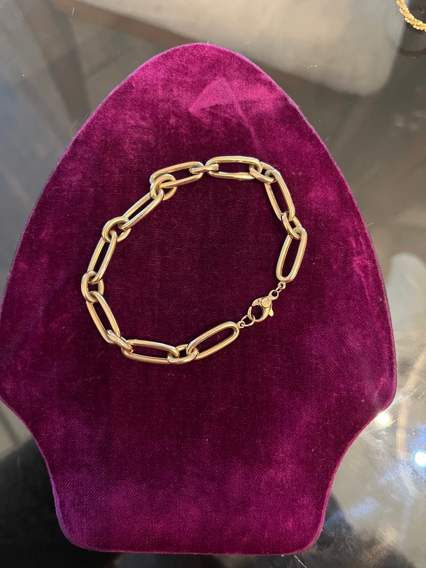 14k Trombone Link Bracelet
