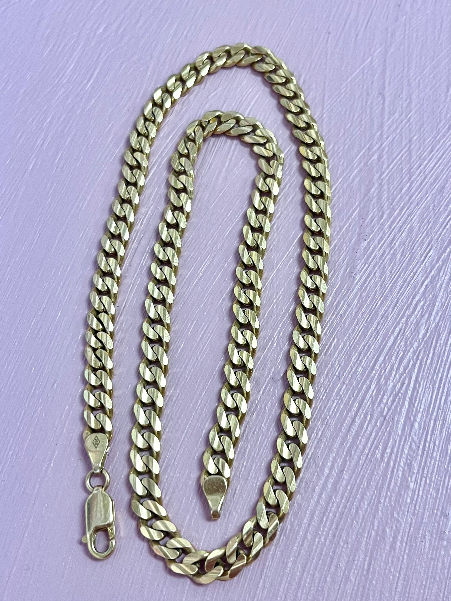 Heavy Curb Link 14k Necklace