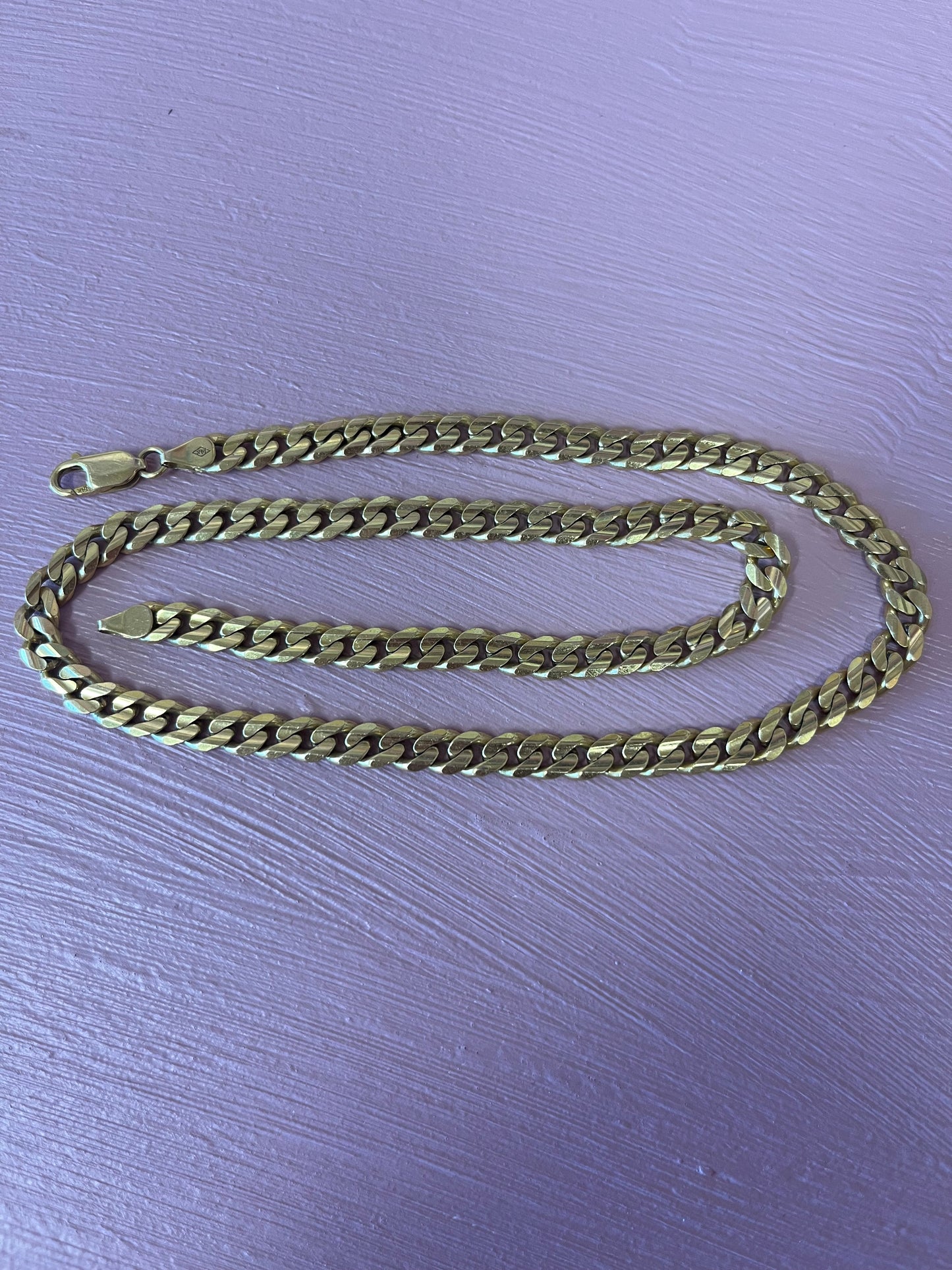 Heavy Curb Link 14k Necklace