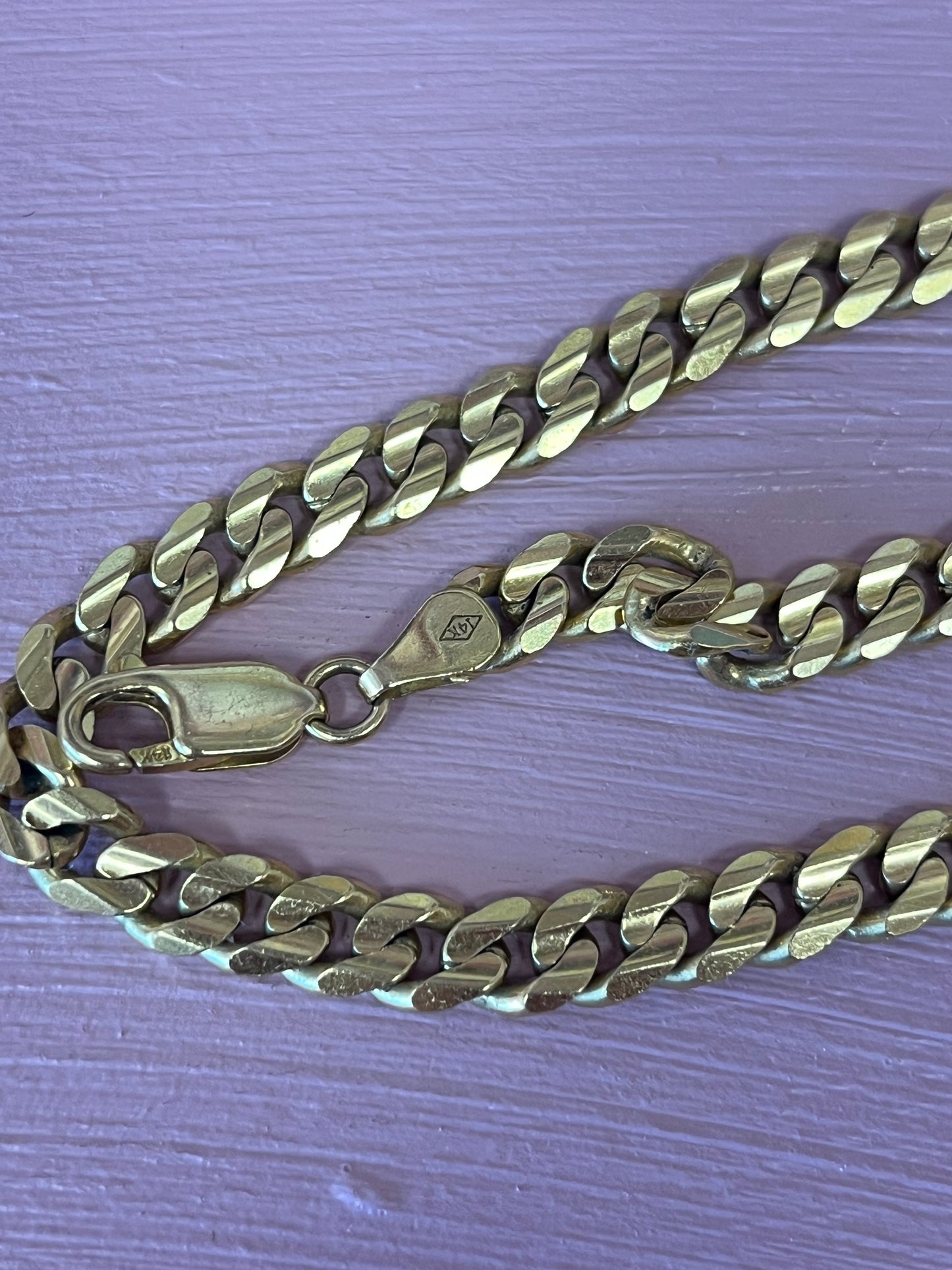 Heavy Curb Link 14k Necklace