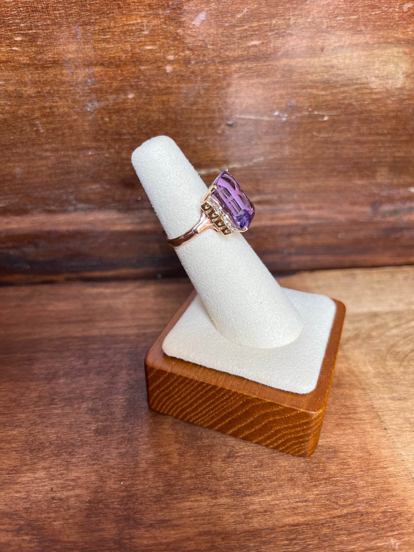 Art Deco Amethyst and Diamond Ring