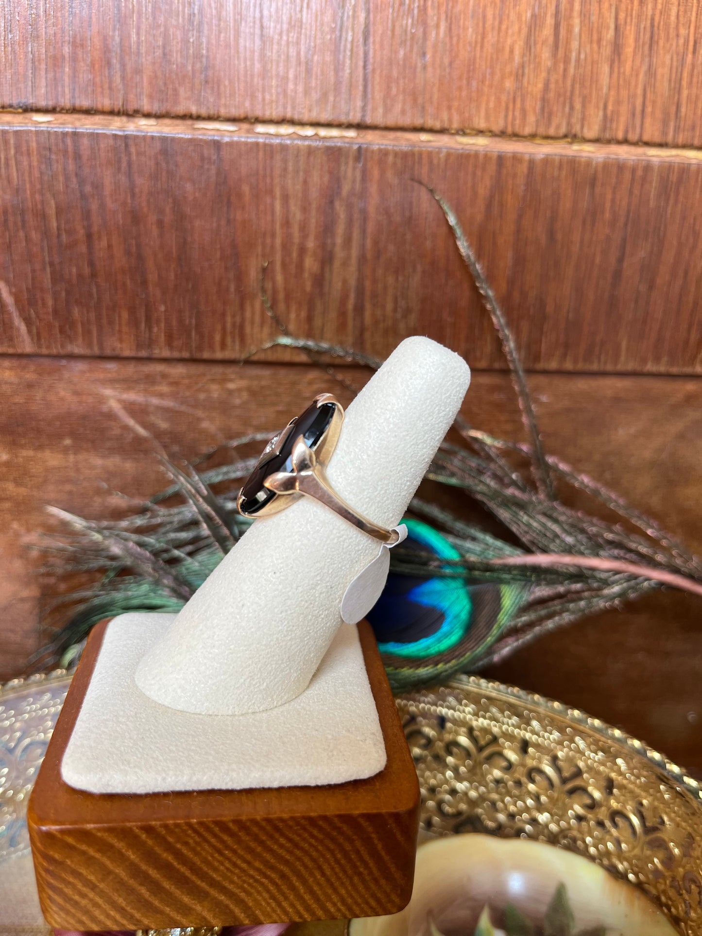 Vintage Onyx and Diamond Ring