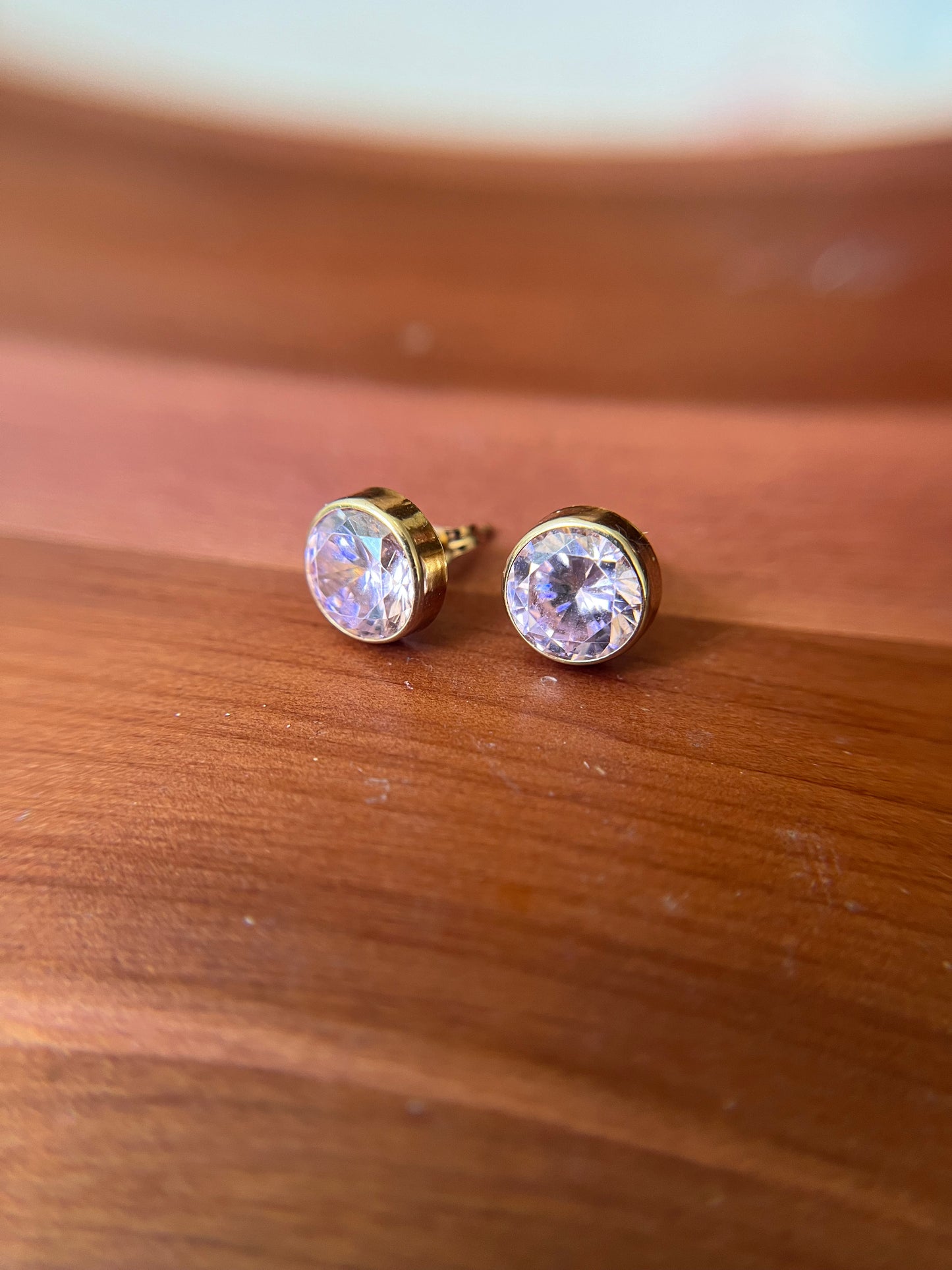 14k Pink Topaz Earrings