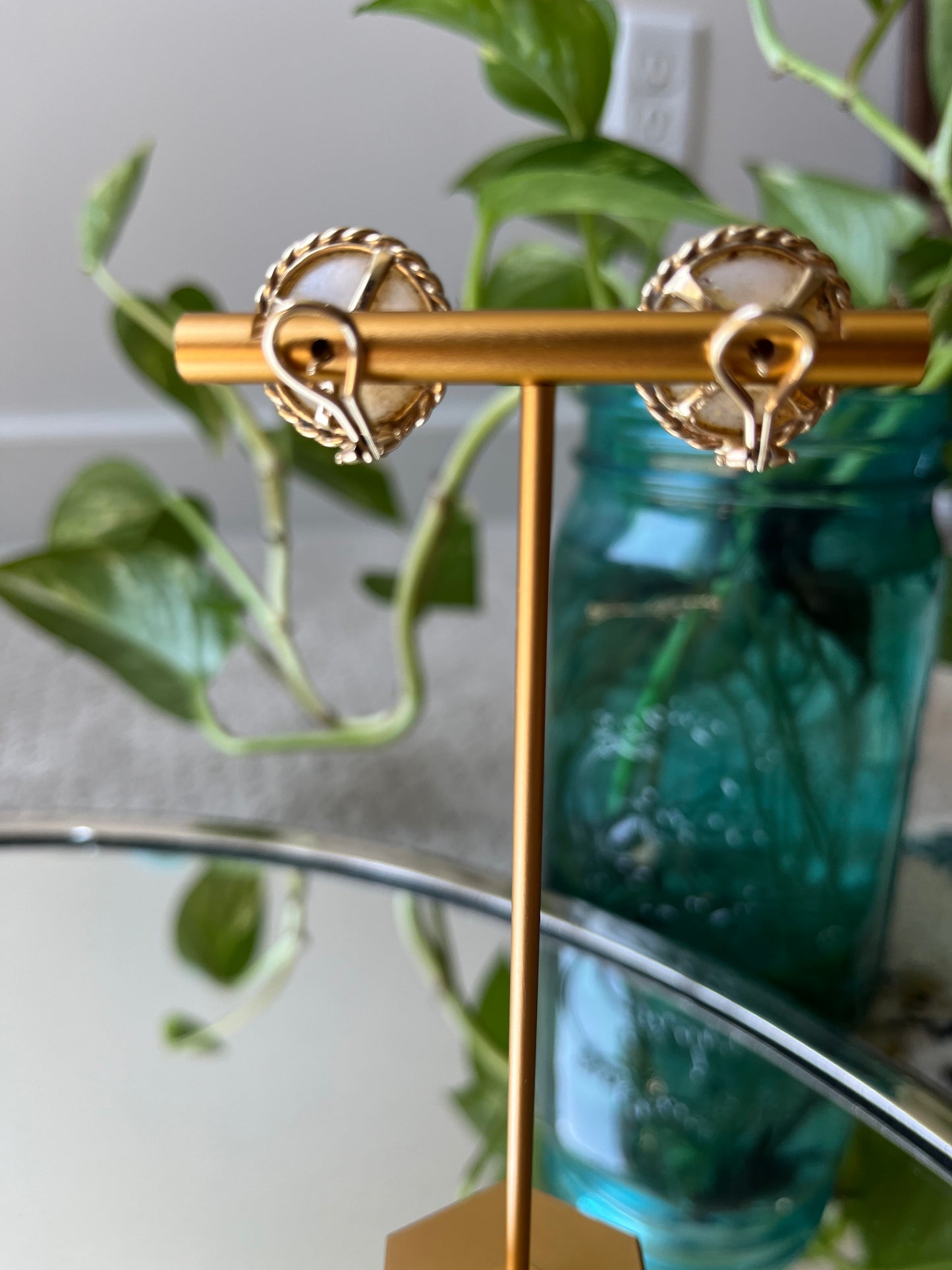 14k Mabe Pearl Earrings