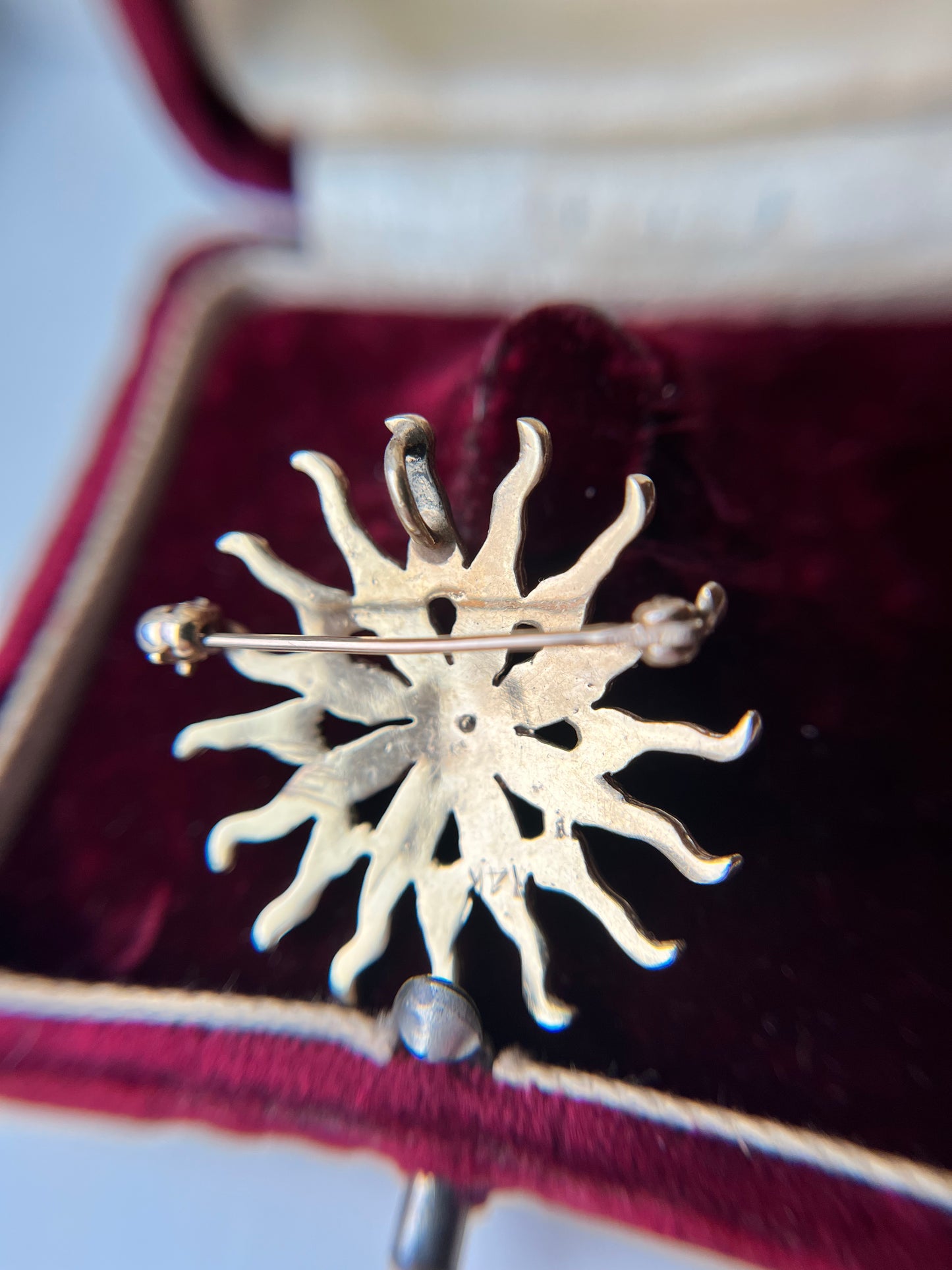 Starburst Seed Pearl and Diamond Pin Pendant Combo