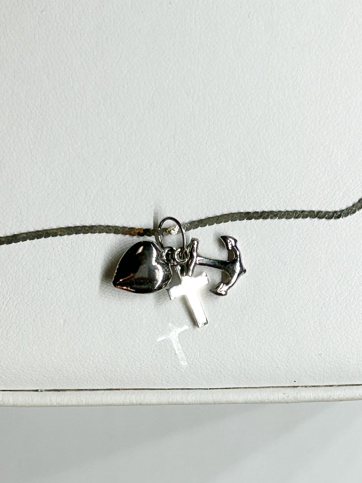 Sterling Silver Faith Hope & Love Necklace 925