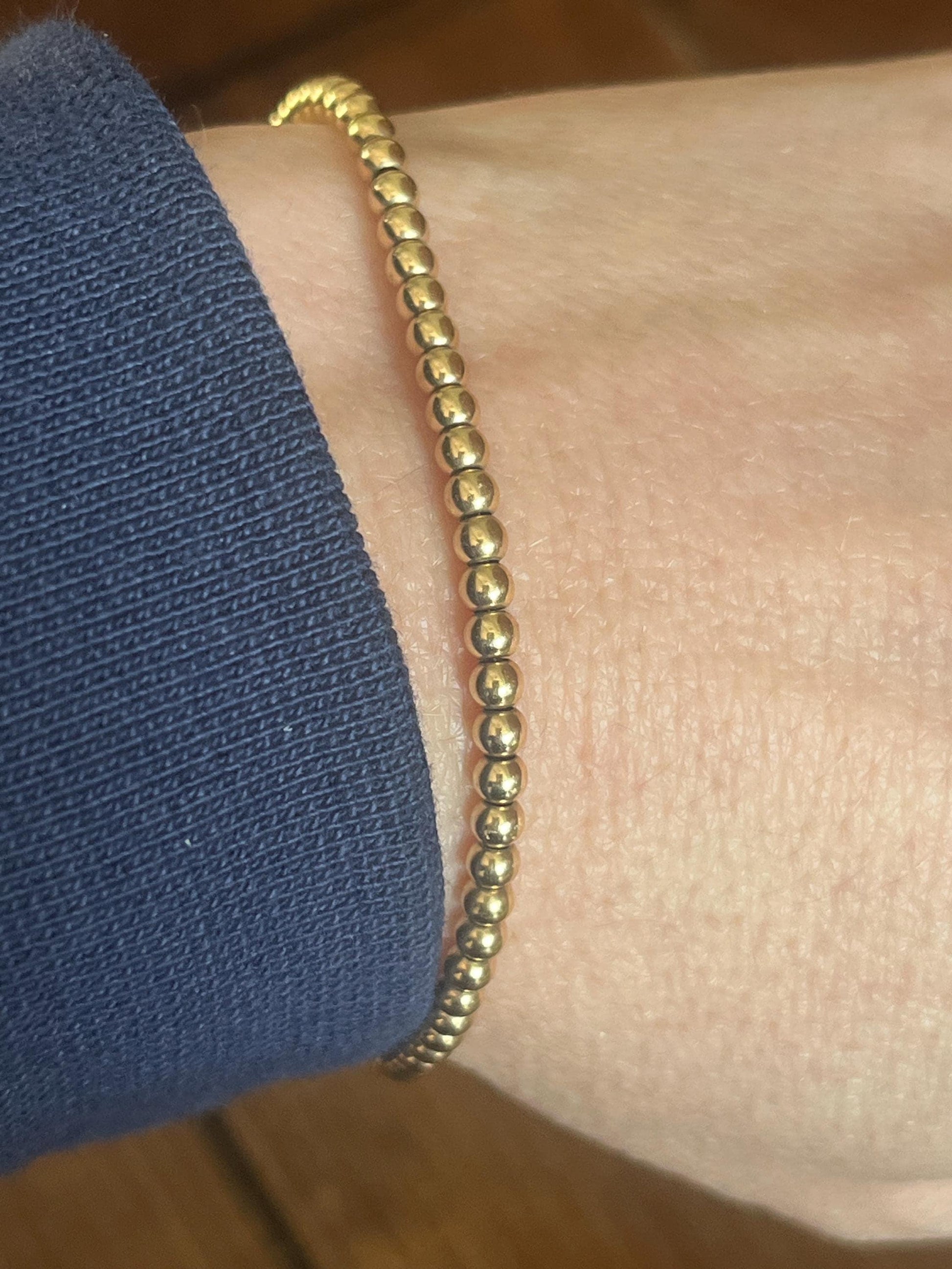 14k Ball Bead Bracelet VINTAGE ESTATE