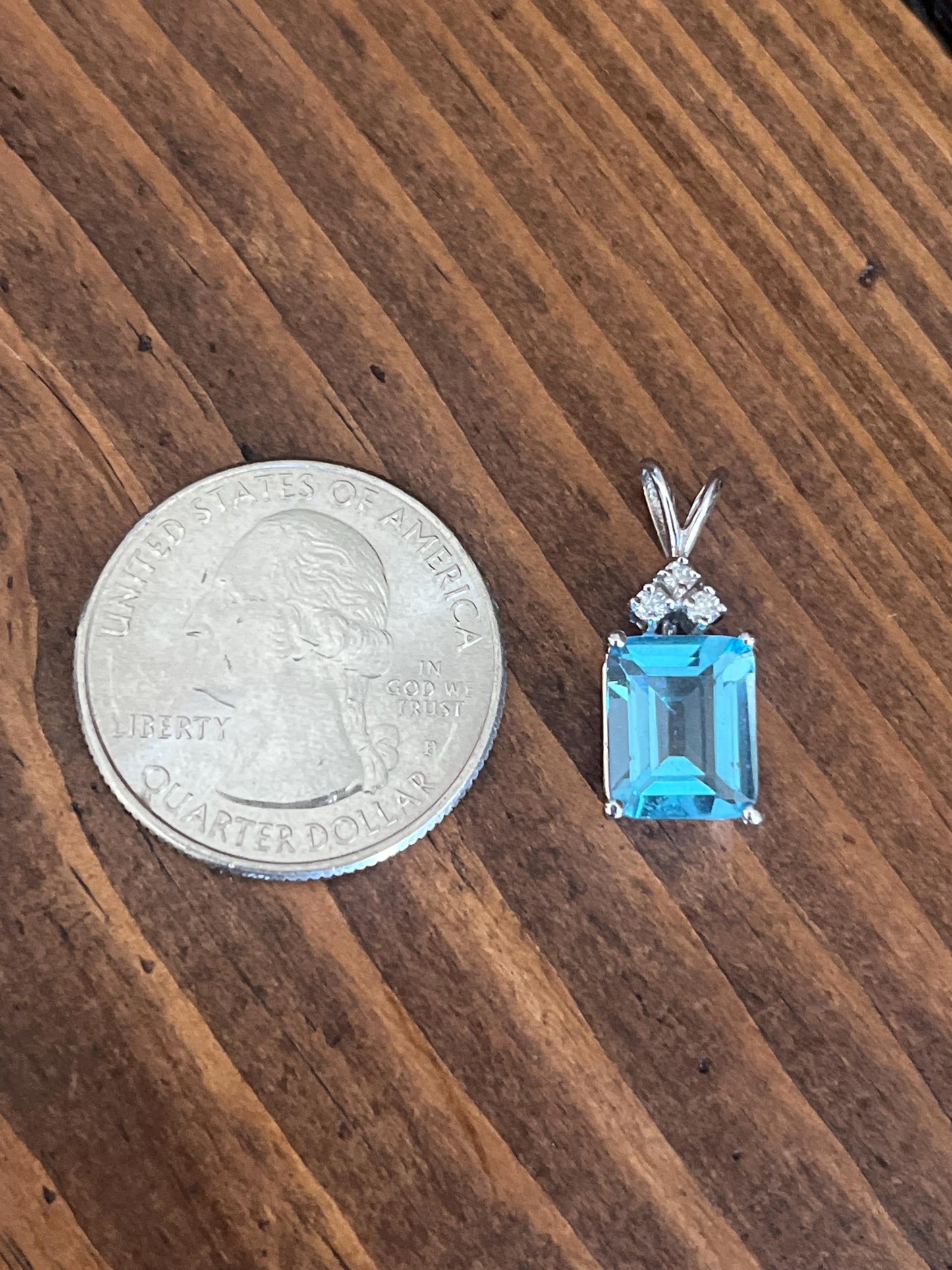 14k TOPAZ Pendant Vintage Estate