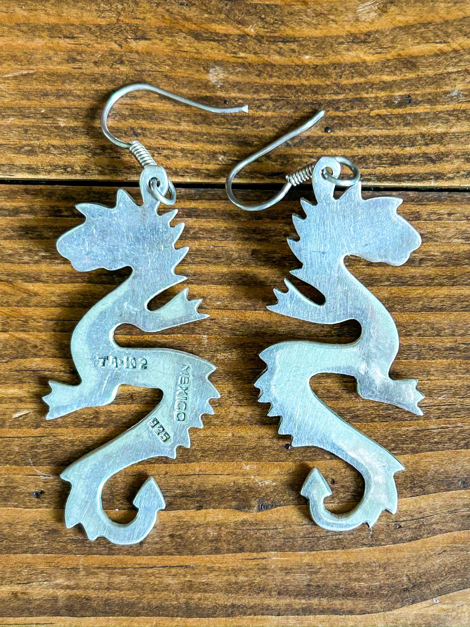 Dragon Dangle Mexico 925 Earrings