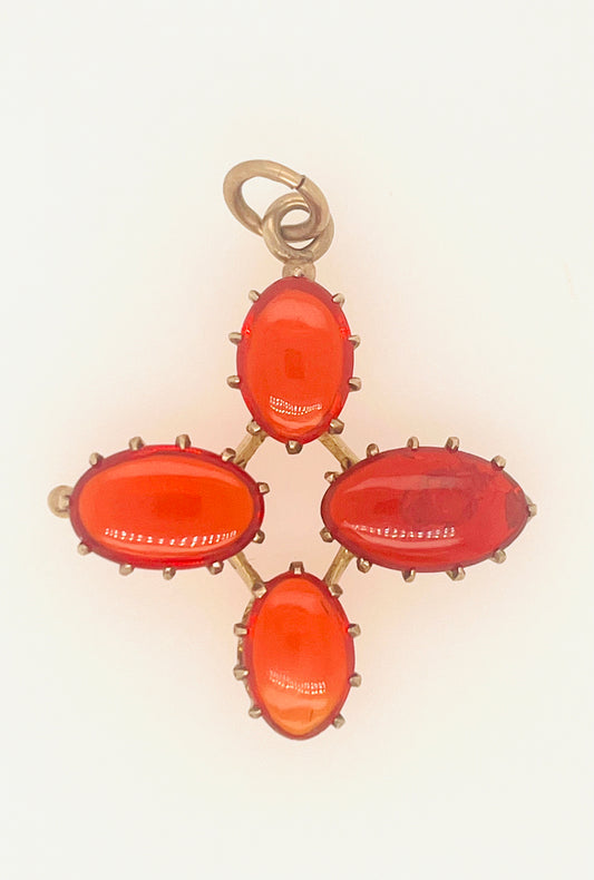 Antique Mexican Fire Opal Pendant