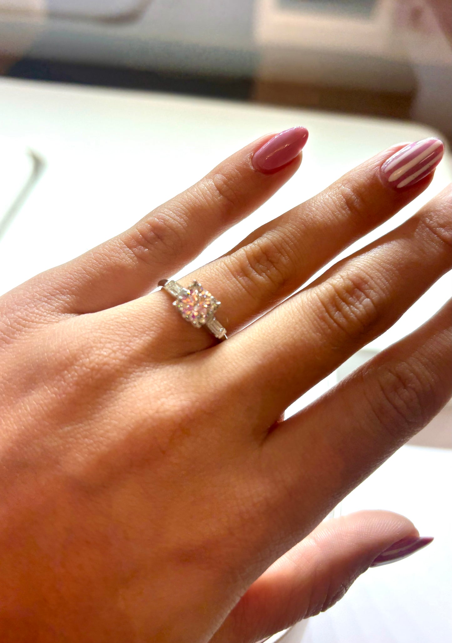 Classic Vintage Platinum Diamond Engagement Ring