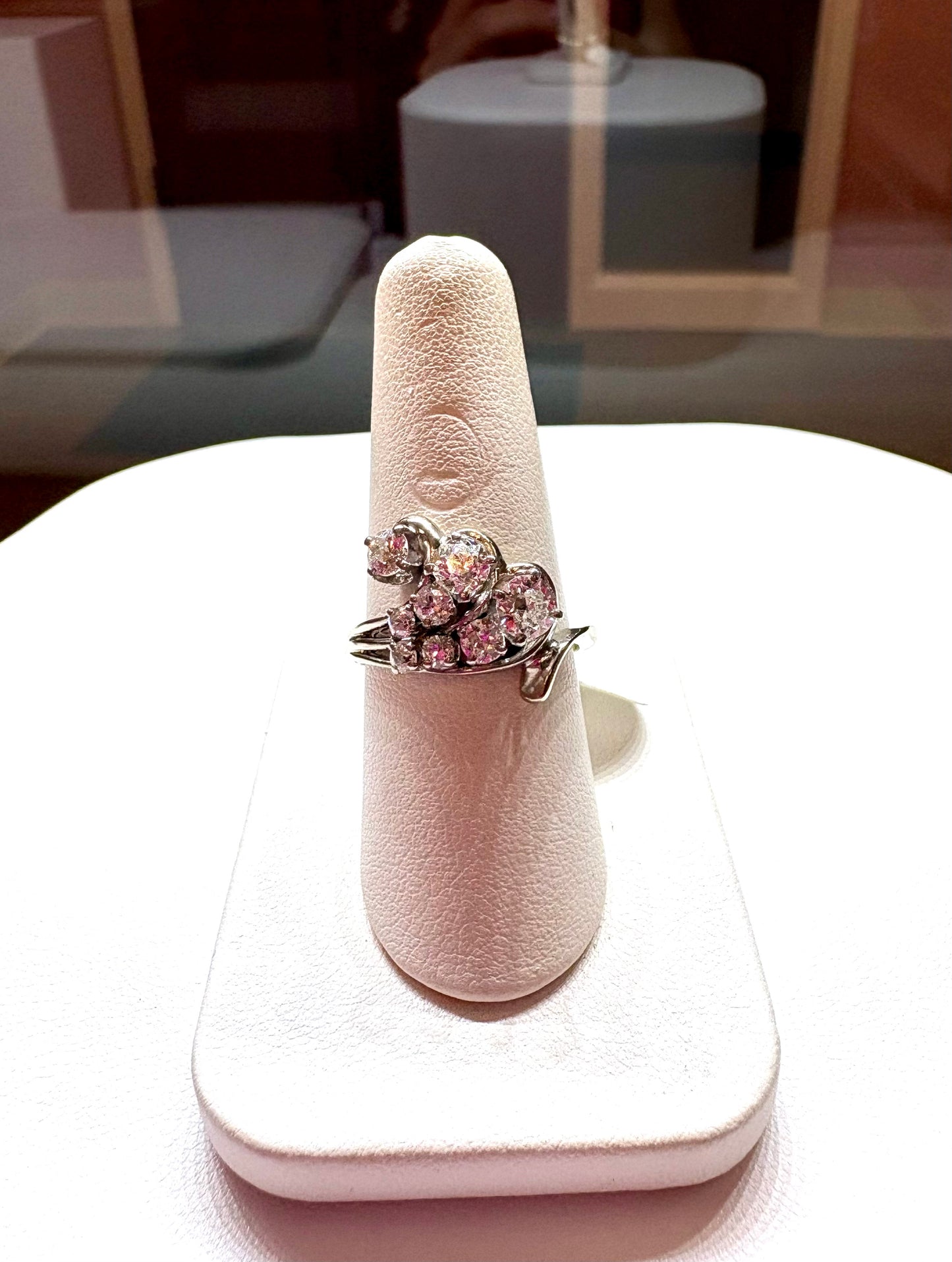 Vintage Diamond Spray Cluster Ring
