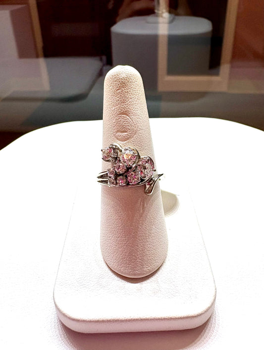 Vintage Diamond Spray Cluster Ring