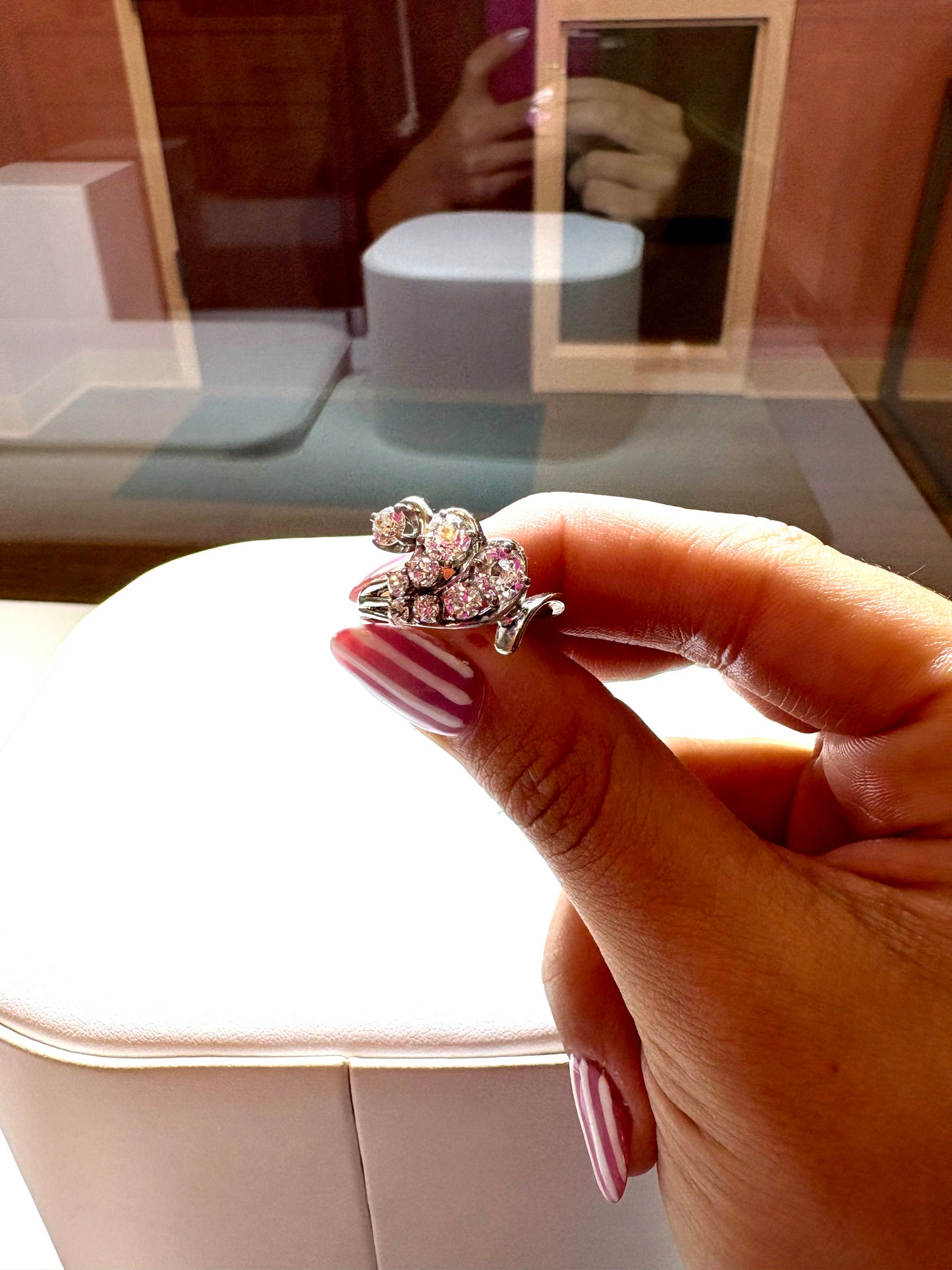 Vintage Diamond Spray Cluster Ring