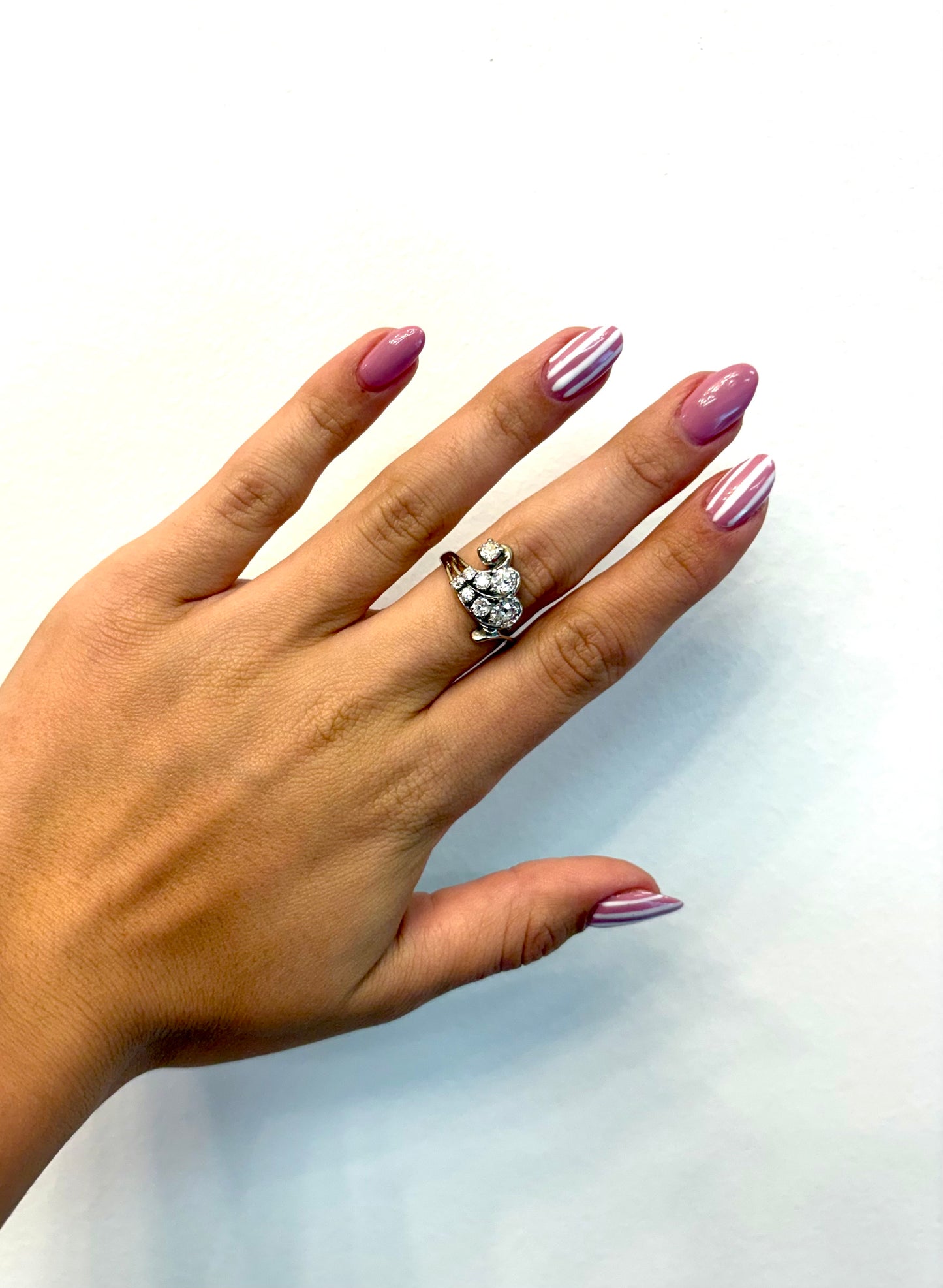 Vintage Diamond Spray Cluster Ring