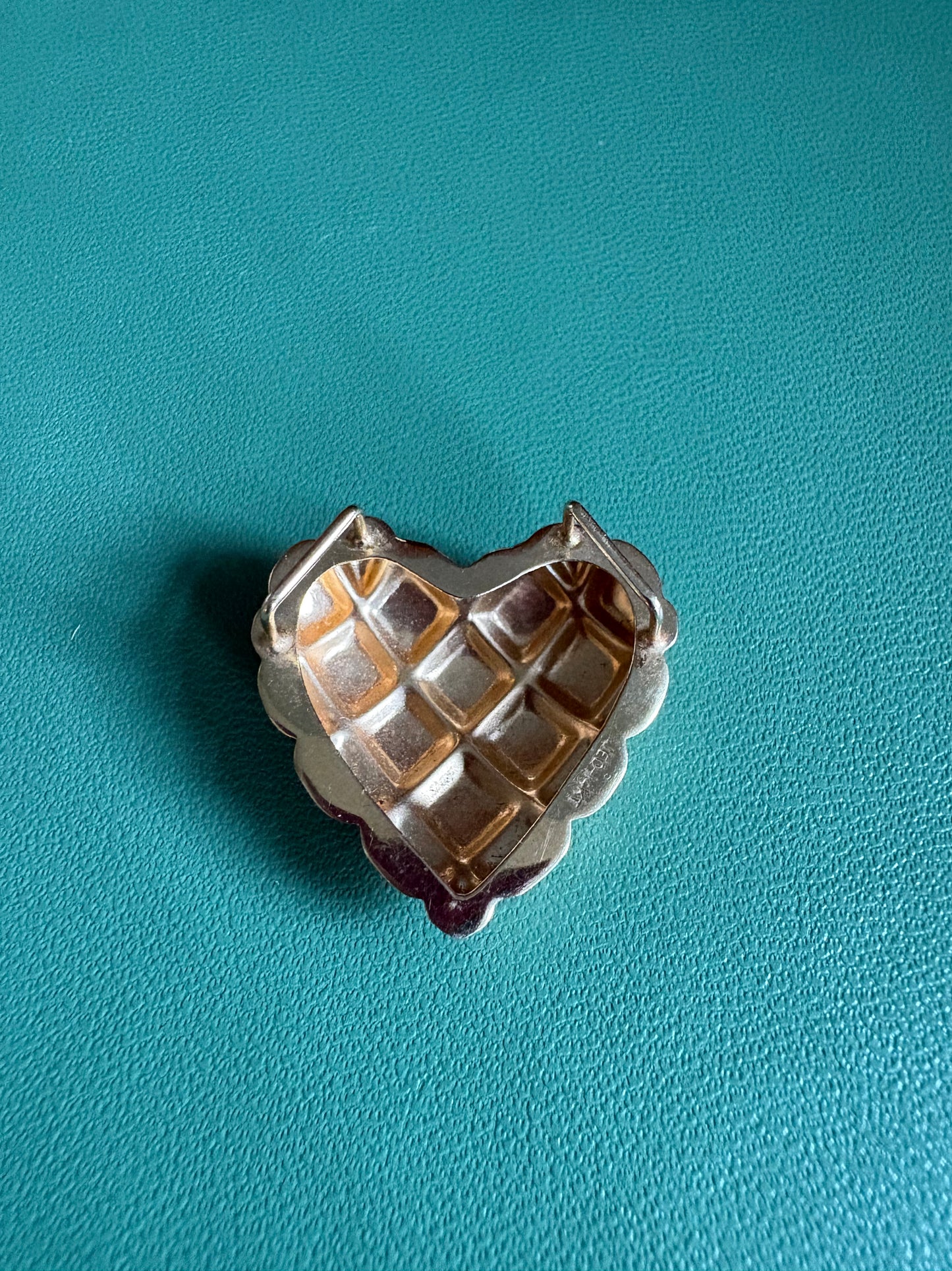 Sterling Silver Quilted Puffy Heart Pendant