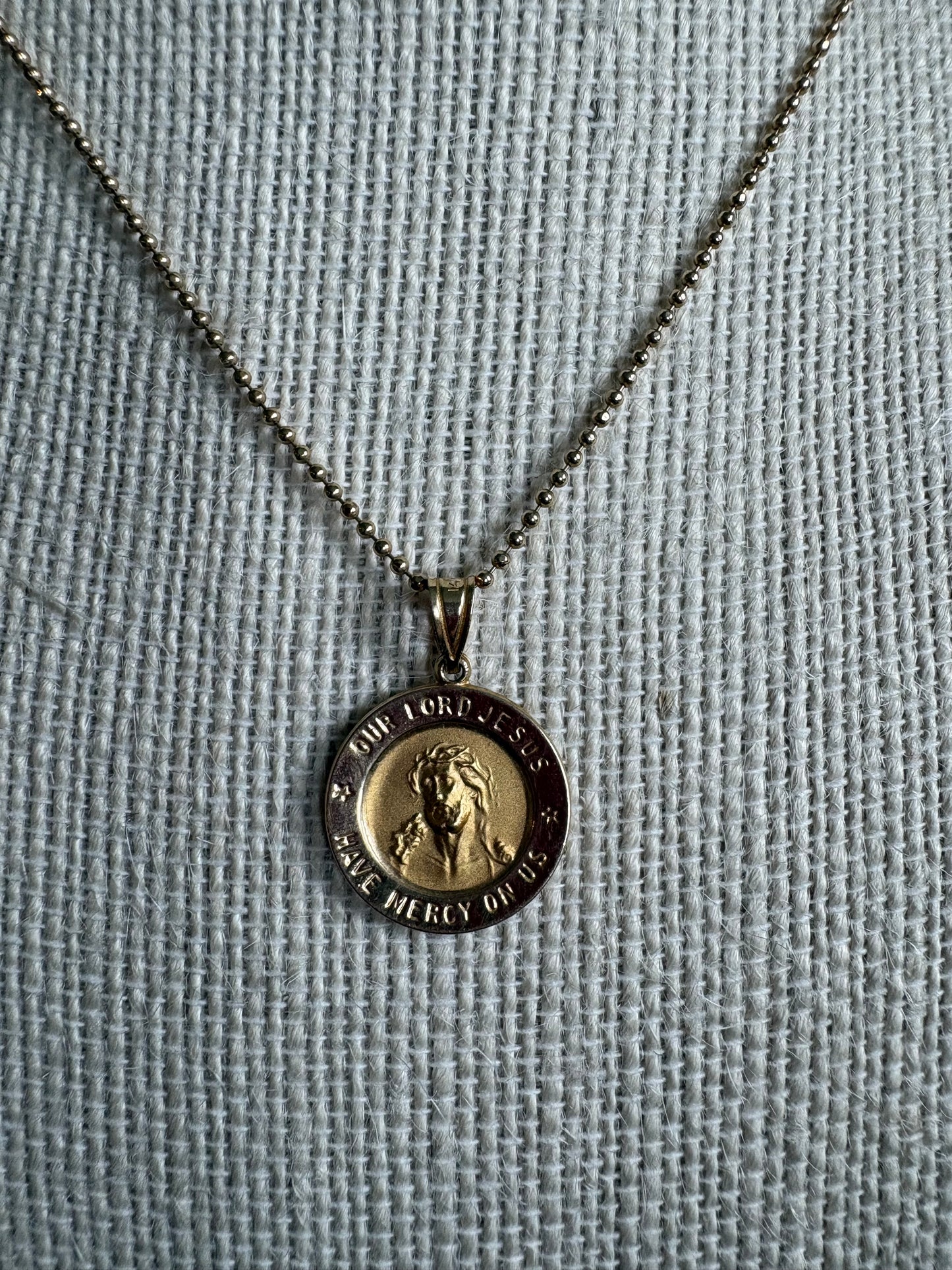 “Our Lord Jesus Have Mercy On Us” Religious Medal Pendant