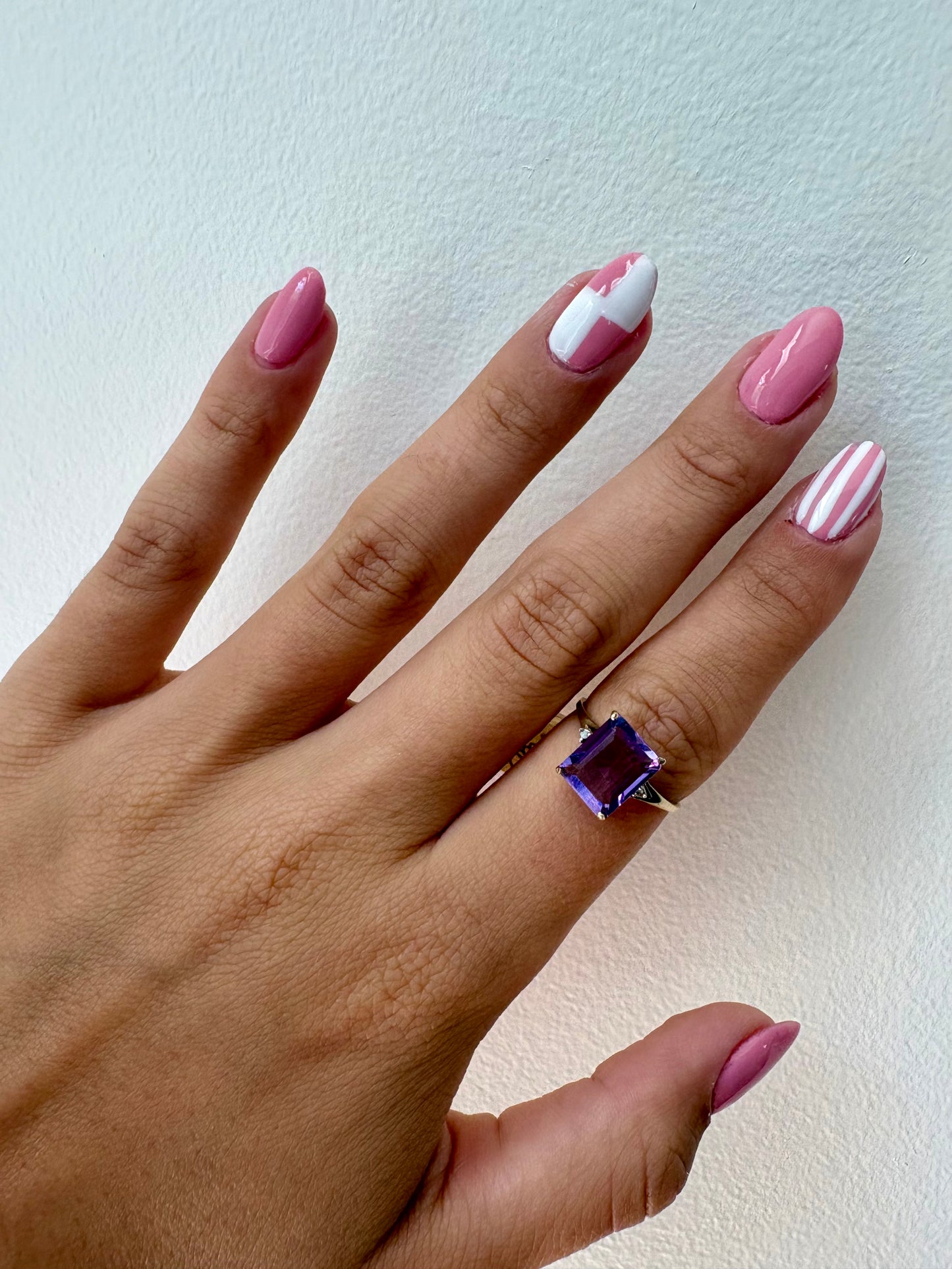 Emerald-Cut Amethyst Solitaire Ring