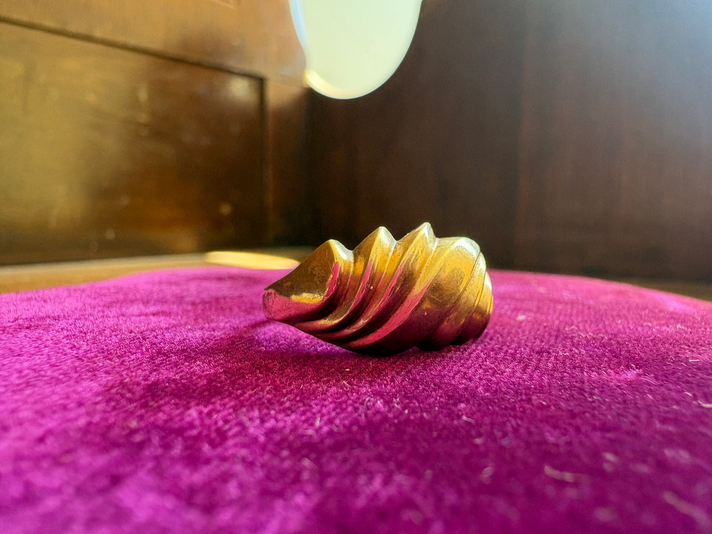 Vintage 10k Croissant Ring Band Yellow Gold