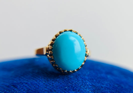 14k YG Turquoise Ring