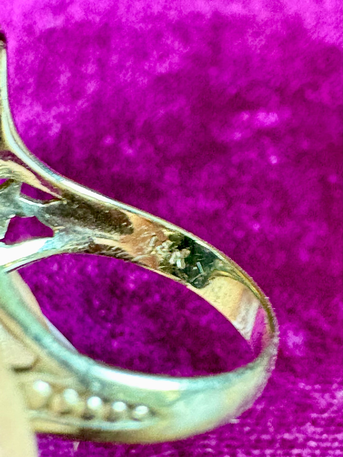 Vintage 14K White Gold Onyx & Diamond Ring