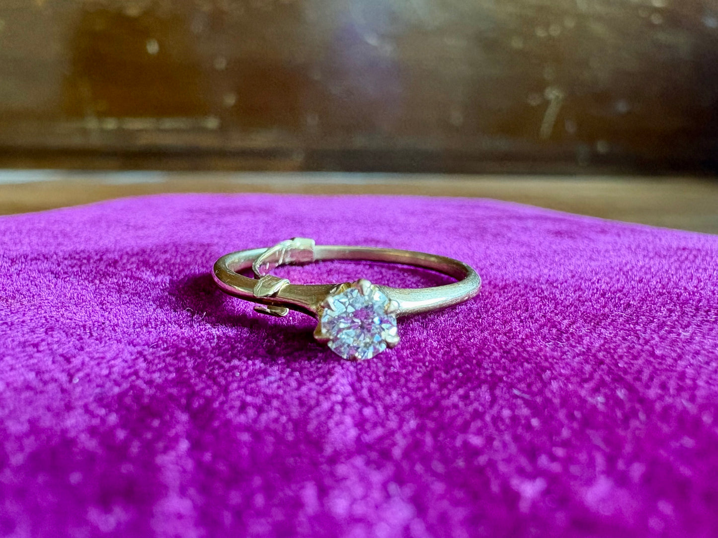 Natural Diamond 14K Yellow Gold Ring with Sizer