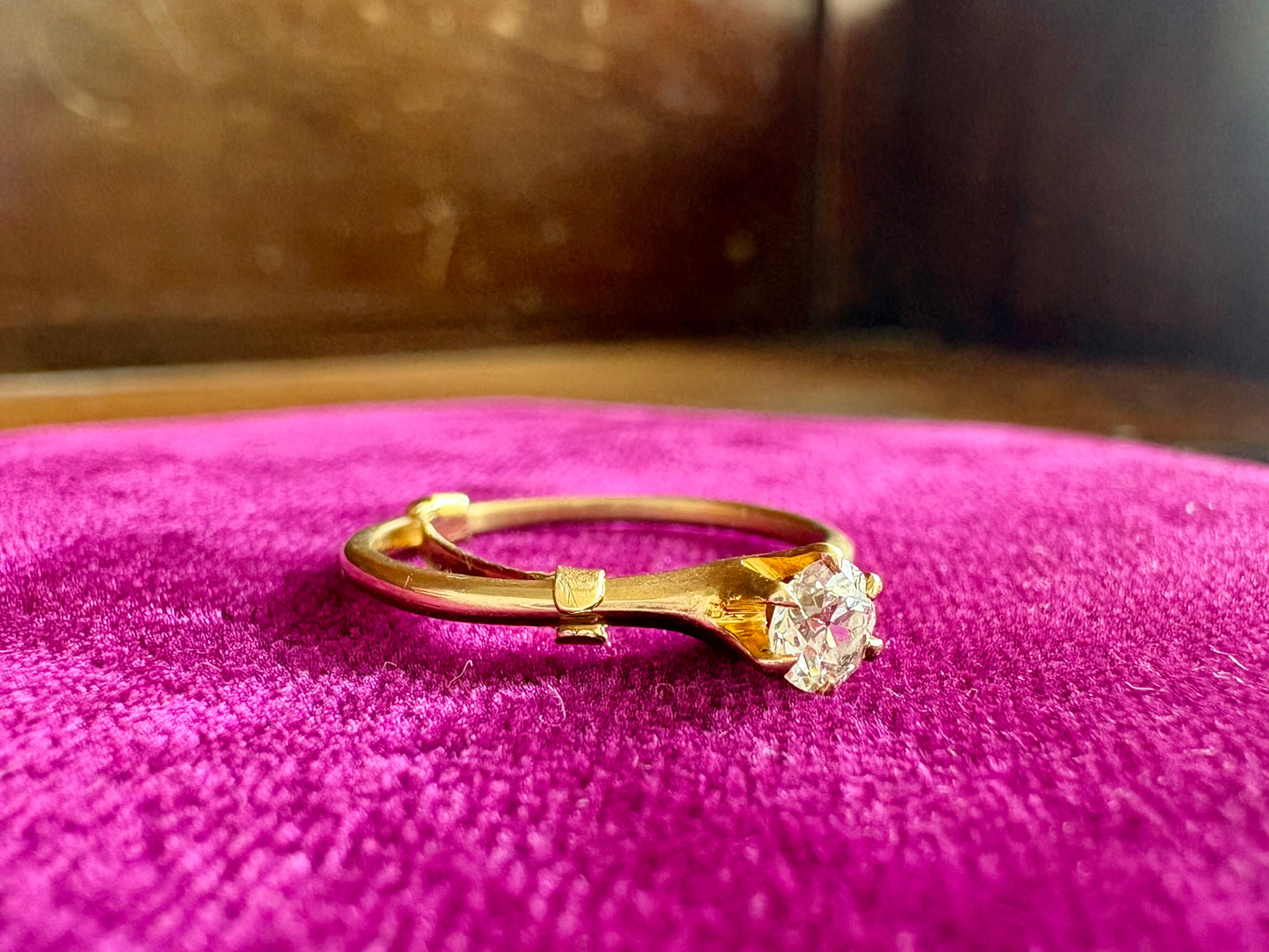 Natural Diamond 14K Yellow Gold Ring with Sizer