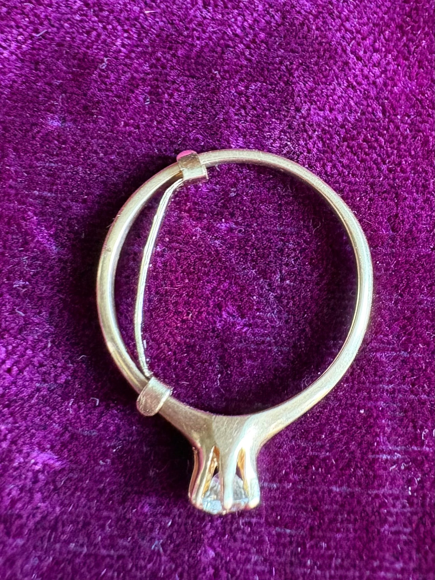 Natural Diamond 14K Yellow Gold Ring with Sizer