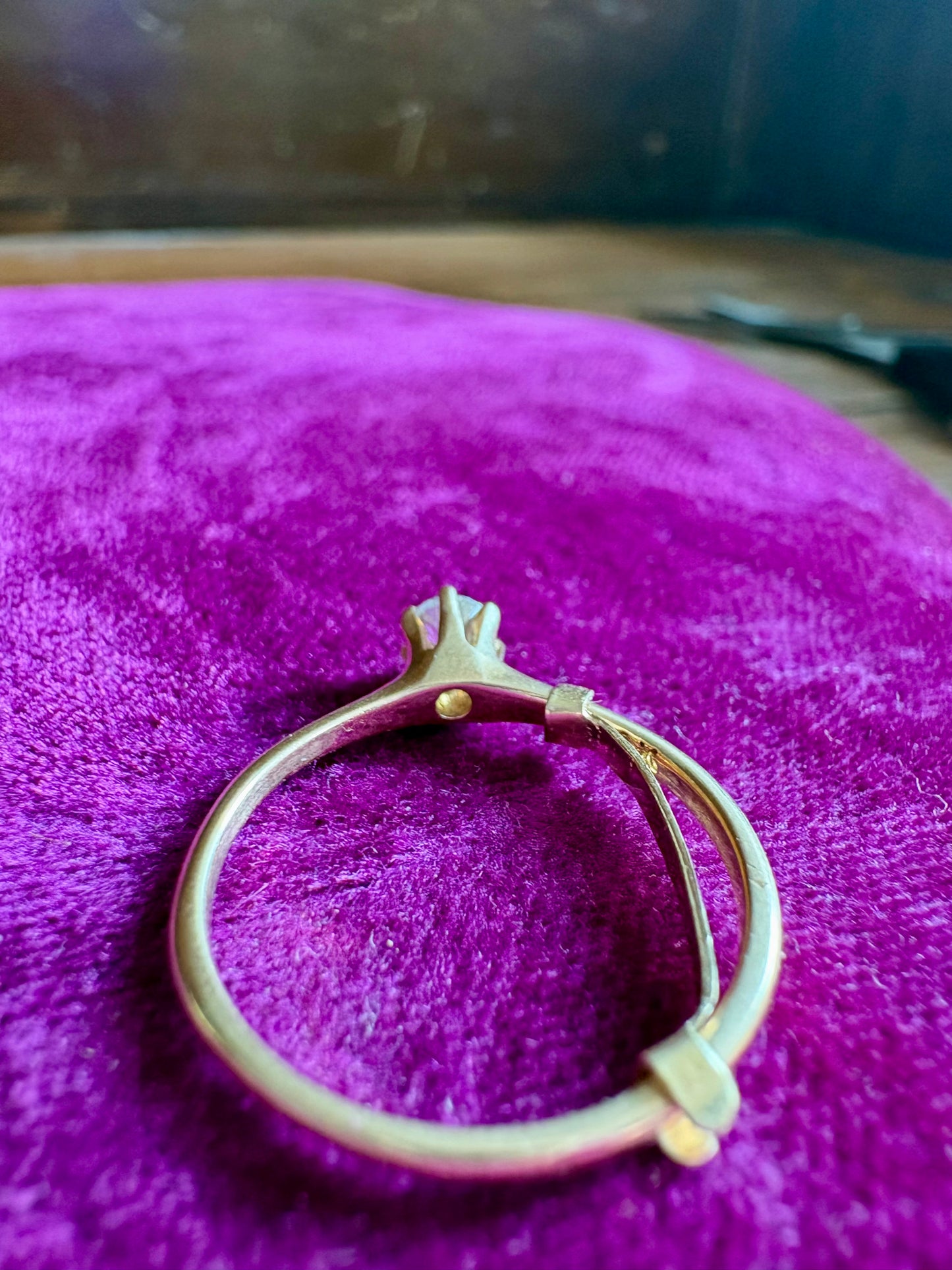 Natural Diamond 14K Yellow Gold Ring with Sizer