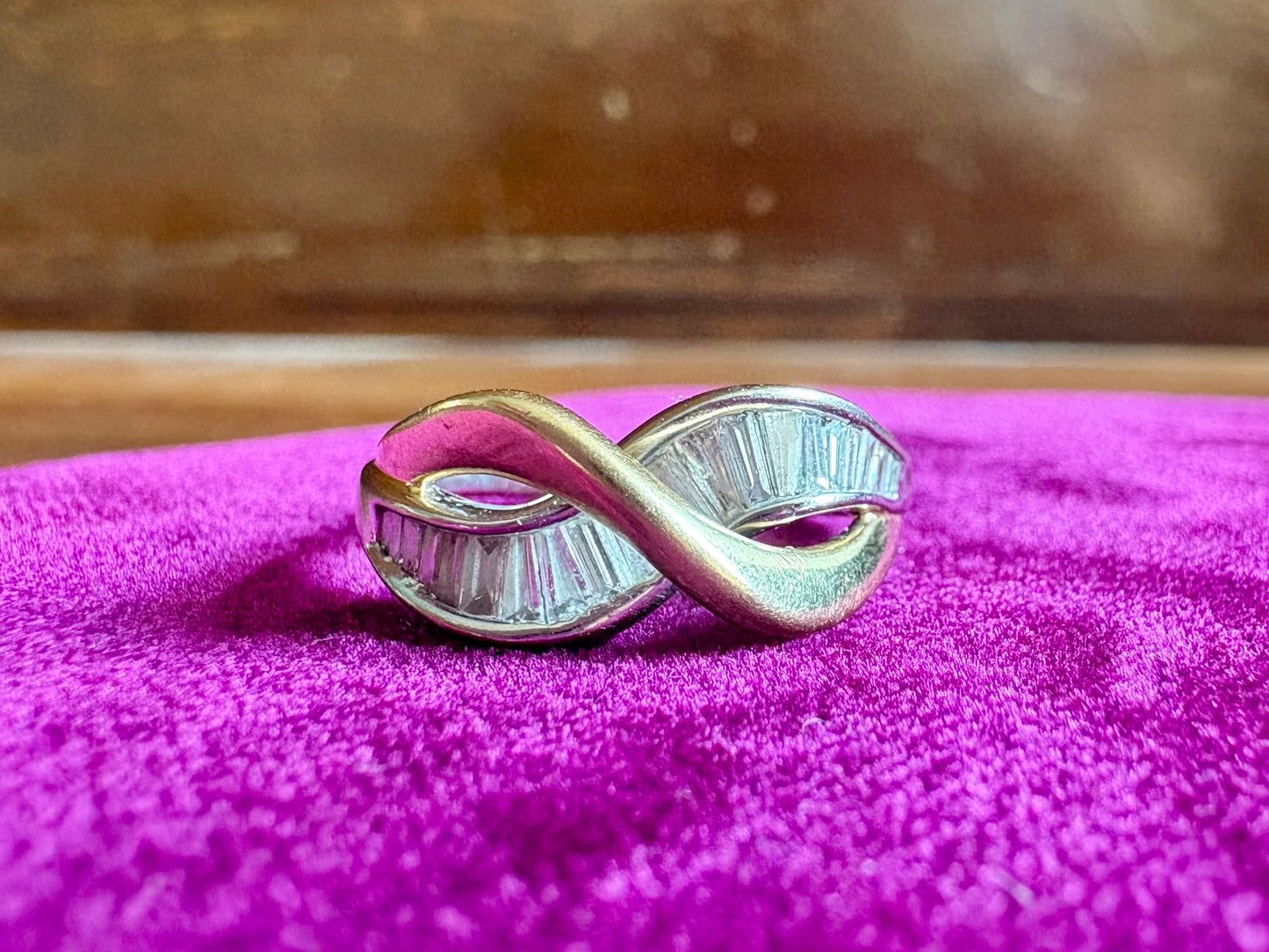 Two-Tone Baguette Diamond 14K Yellow & White Gold Ring
