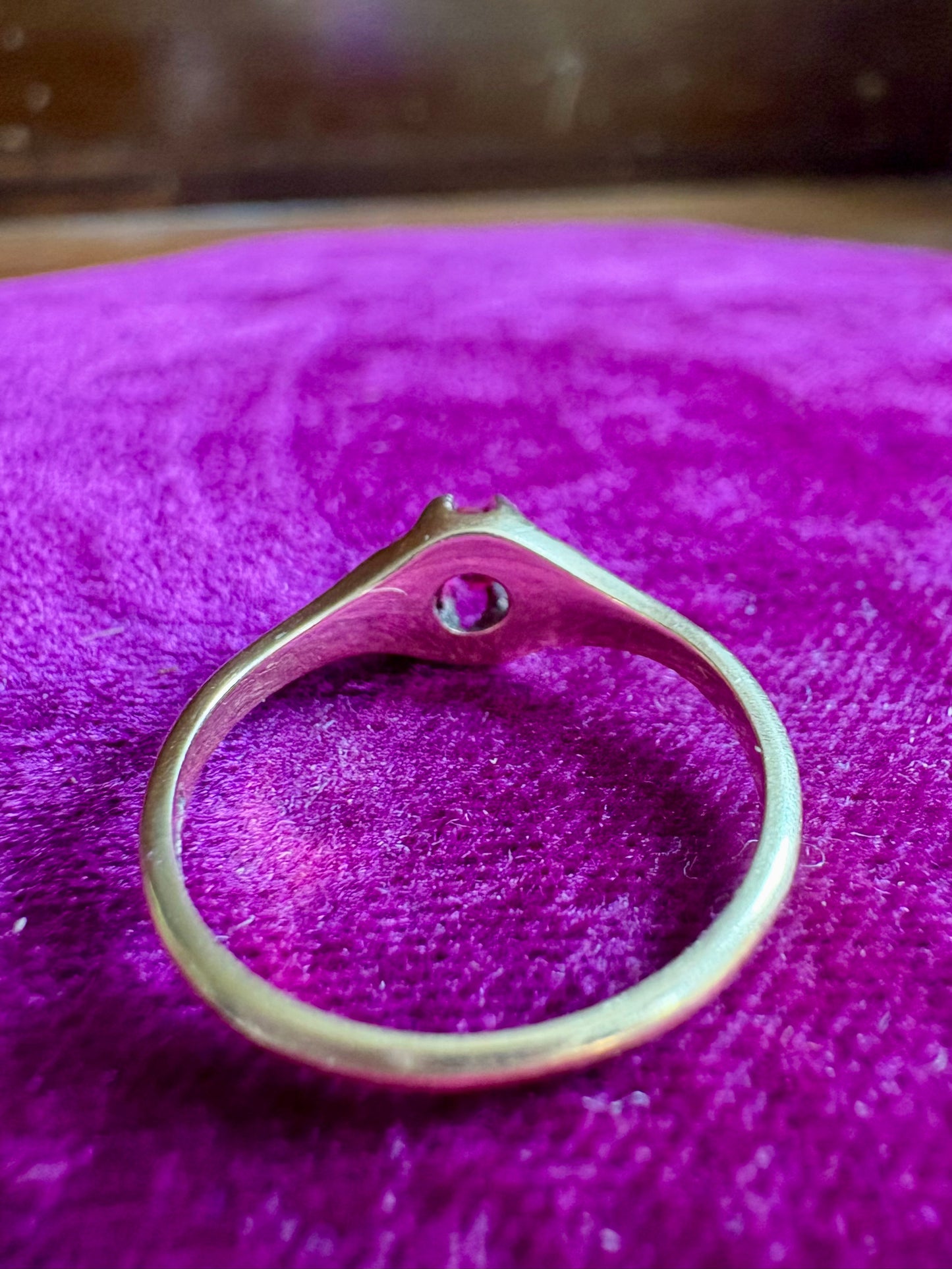 Vintage 14K Yellow Gold Synthetic Ruby Ring