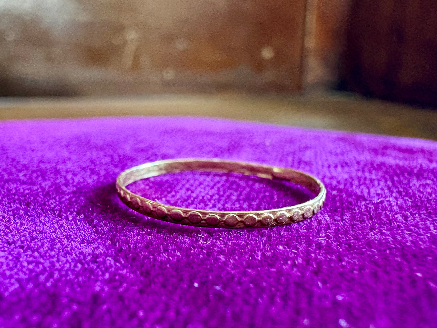 14K Yellow Gold Vintage-Inspired Textured Band Ring