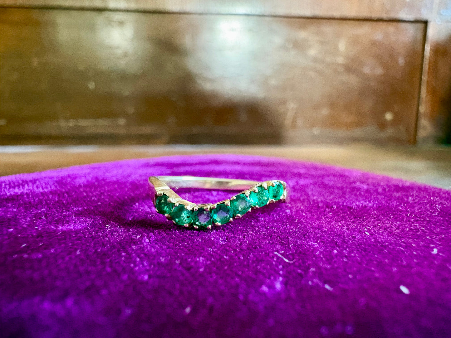 14K Yellow Gold Triple Stackable Ring – Emerald, Sapphire & Ruby Gemstones