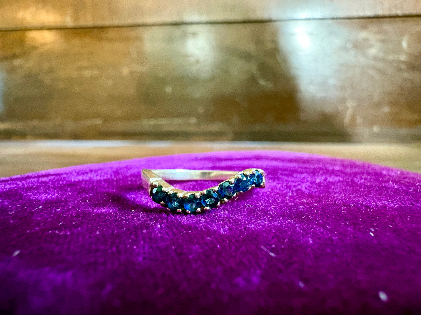 14K Yellow Gold Triple Stackable Ring – Emerald, Sapphire & Ruby Gemstones