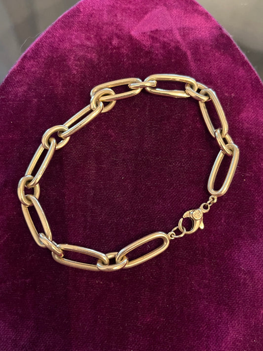 14k Trombone Link Bracelet