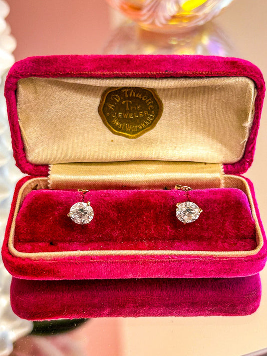 Yellow Gold Diamond Studs - 2 carat studs