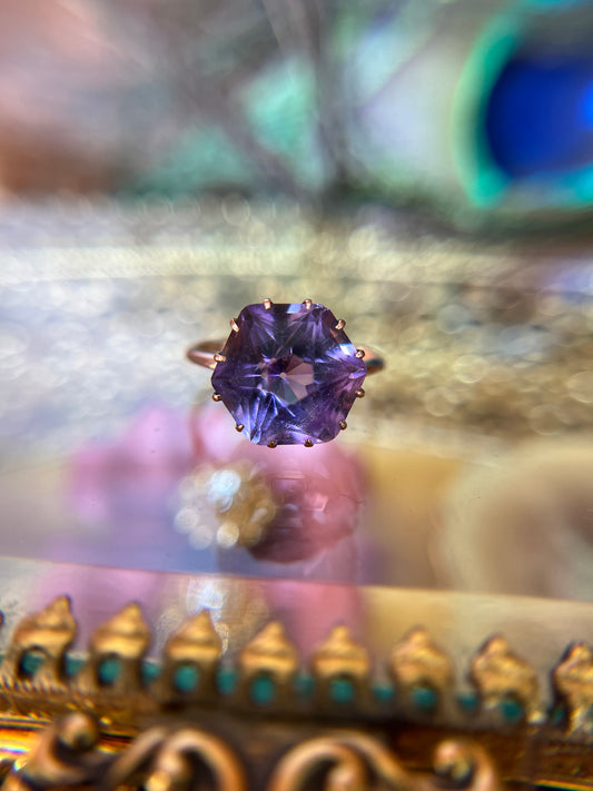 Victorian Crown Amethyst Ring