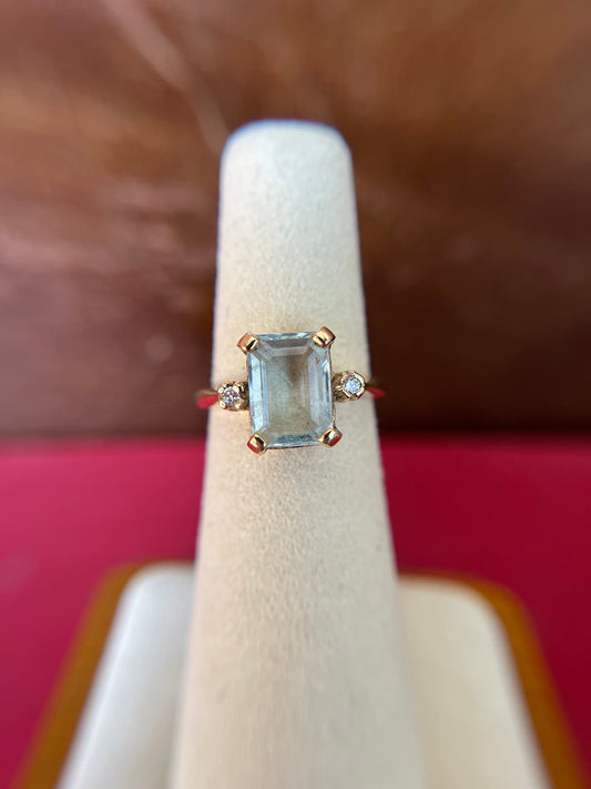 Timeless Aquamarine and Diamond Ring