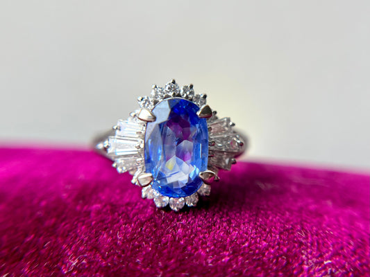 Ceylon Sapphire and Diamond Ring - Pay 3 of 4