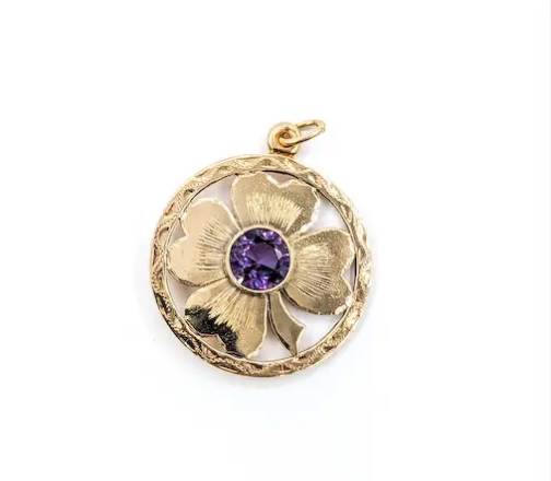 14k Synthetic Alexandrite Pendant